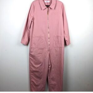 Red Sky Boiler Suit, oversized medium dusty rose colour